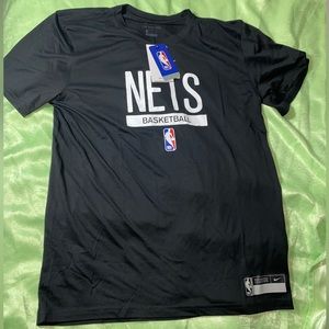 NIKE NBA DRI FIT NETS JERSEY BLACK